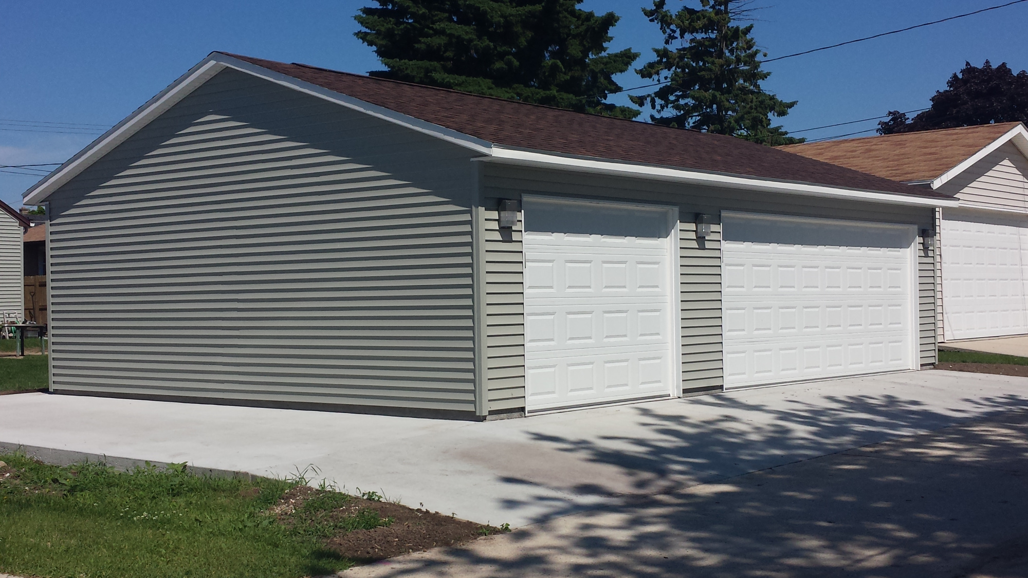 New Detatched 3 Car Garage Wisc American Garage Builders